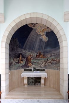 Altar in the Shepherds' Field Chapel in Beit Sahour, Bethlehem, Israel