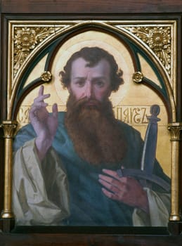 St. Paul, pulpit in the Greek Catholic Cathedral of the Holy Trinity in Krizevci, Croatia