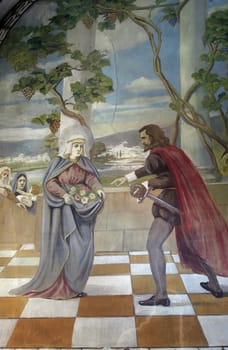 Saint Elizabeth, altarpiece in the parish church of the Holy Trinity in Karlovac, Croatia