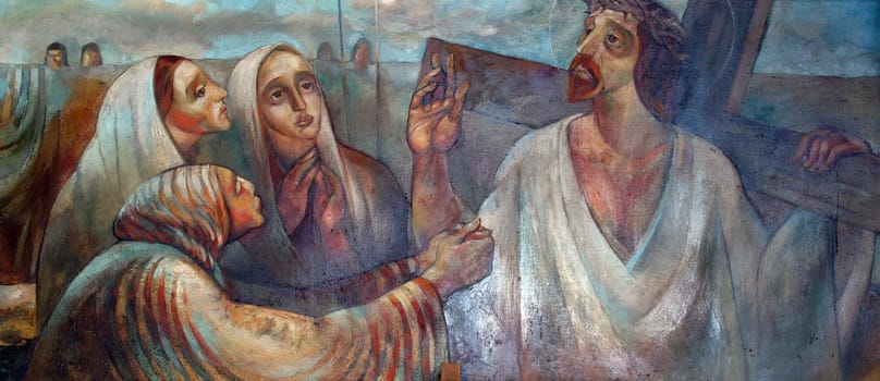 8th Stations of the Cross, Jesus meets the daughters of Jerusalem, National Shrine of Saint Joseph in Karlovac, Croatia