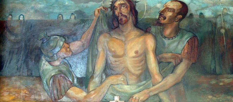 10th Stations of the Cross, Jesus is stripped of His garments, National Shrine of Saint Joseph in Karlovac, Croatia