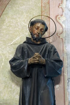 Saint Francis, statue in the church of the Blessed Virgin Mary in Jastrebarsko, Croatia