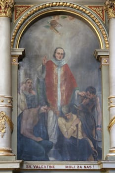 Altar of Saint Valentine in the Church of the Blessed Virgin Mary in Jastrebarsko, Croatia