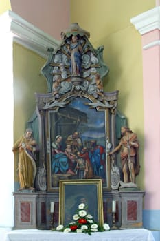Altar of the Holy Three Kings in the Parish Church of Saint Martin in Pisarovinska Jamnica, Croatia