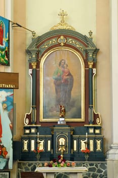 Saint Joseph altar in parish church Assumption of the Virgin Mary in Pregrada, Croatia