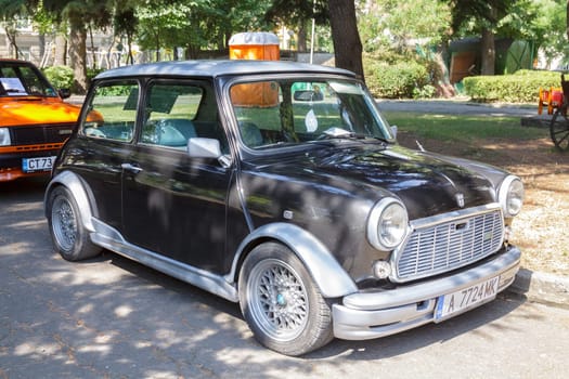 Burgas Sea Garden / Bulgaria / Europe - July 02, 2016 Ninth Parade of Retro Cars and Motorcycles.Selective focus with shallow depth of field.