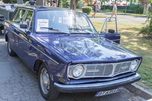 Burgas Sea Garden / Bulgaria / Europe - July 02, 2016 Ninth Parade of Retro Cars and Motorcycles.Selective focus with shallow depth of field.