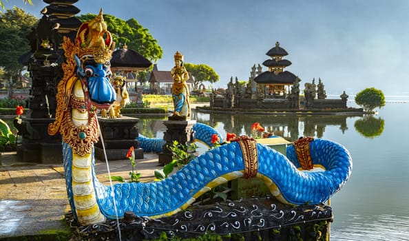 Ulun Danu Beratan temple at the edge of Lake Bratan, Bali, Indonesia
