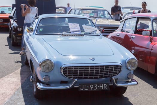 Burgas Sea Garden / Bulgaria / Europe - July 02, 2016 Ninth Parade of Retro Cars and Motorcycles.Selective focus with shallow depth of field.