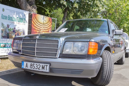 Burgas Sea Garden / Bulgaria / Europe - July 02, 2016 Ninth Parade of Retro Cars and Motorcycles.Selective focus with shallow depth of field.