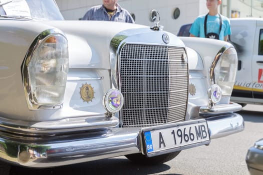 Burgas Sea Garden / Bulgaria / Europe - July 02, 2016 Ninth Parade of Retro Cars and Motorcycles.Selective focus with shallow depth of field.