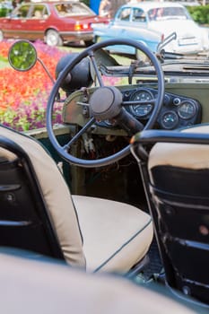 Details of vintage car close up