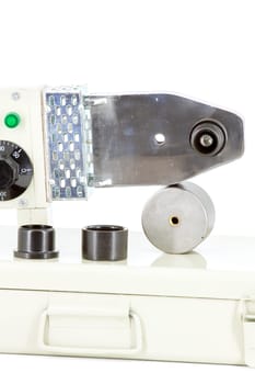 Electric soldering iron for polypropylene pipes and fittings