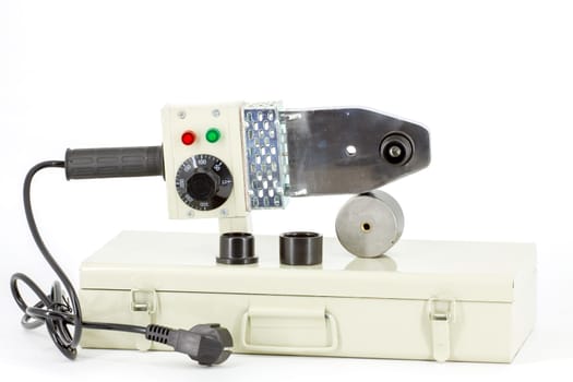 Electric soldering iron for polypropylene pipes and fittings