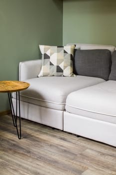 Detail of the interior of a living room with stylish furnishings