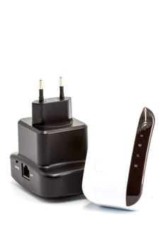Wireless WiFi Repeater for your home network on a white background