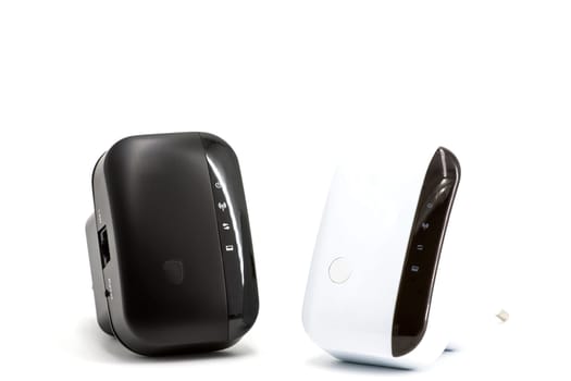 Wireless WiFi Repeater for your home network on a white background