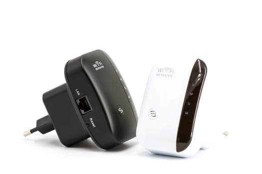 Wireless WiFi Repeater for your home network on a white background