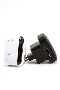 Wireless WiFi Repeater for your home network on a white background