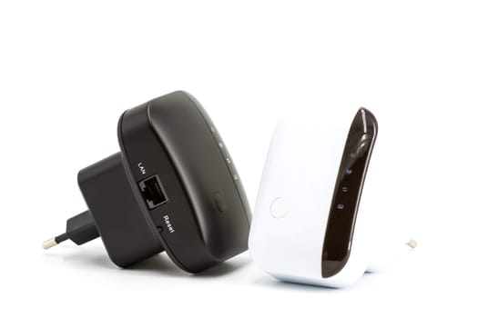 Wireless WiFi Repeater for your home network on a white background