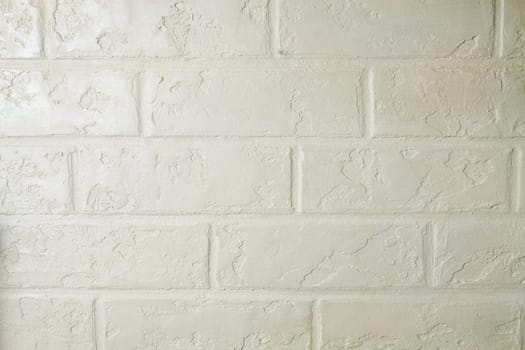 Detail An old white brick wall for interior design for the home