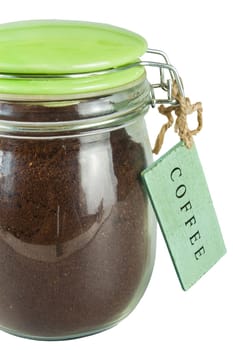 Jar for storage of ground coffee