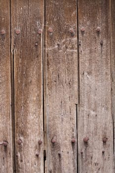Detail of an old wooden fence