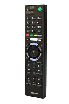Remote control smart TV isolated on a white background