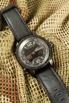 Men's Watch Chronograph on camouflage netting