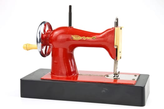 Realistically made sewing machine as a toy for practical training of children