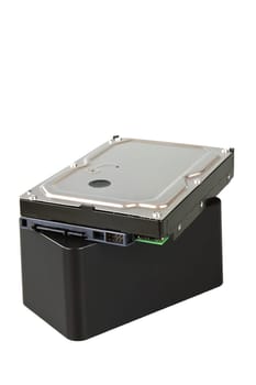 Docking station for fast connection and data backup to an external hard drive