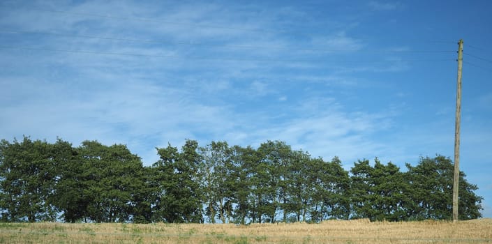 Scottish Lowlands panorama between Dundee and Aberdeen