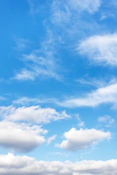Blu sky and white cloud. Sunshine Relax day. It can be used as texture and background.