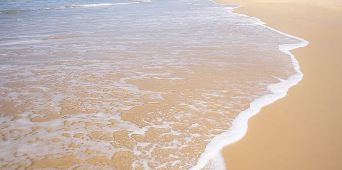 Conceptual beach background with nobody and copyspace for holidays, vacation, tourism advertising