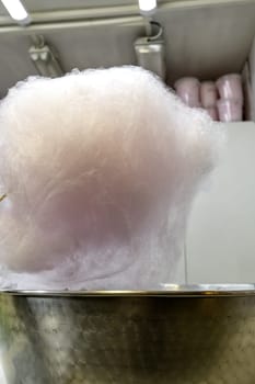 Detail of a typical sweet from a fair, sugar-based food