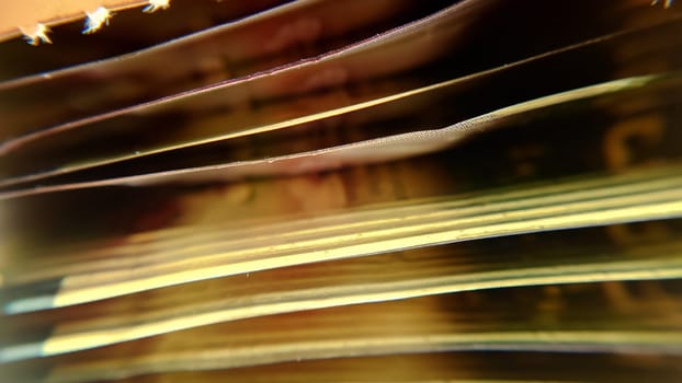 Macrophotography of tea bags in a box.Texture or background