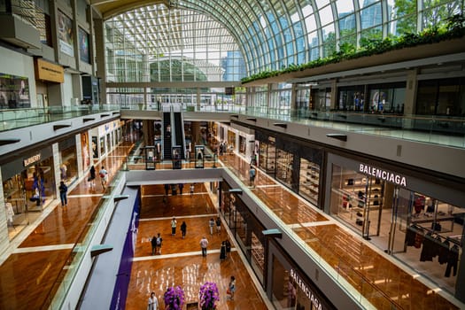 SINGAPORE - MAY 10, 2024: Interior of The Shoppes at Marina Bay Sands in Singapore