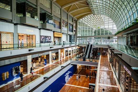 SINGAPORE - MAY 10, 2024: Interior of The Shoppes at Marina Bay Sands in Singapore