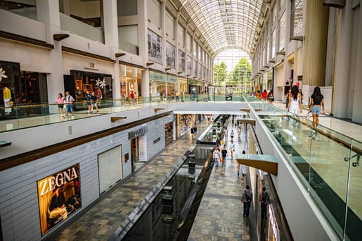 SINGAPORE - MAY 10, 2024: Interior of The Shoppes at Marina Bay Sands in Singapore