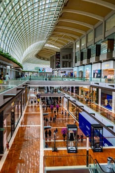 SINGAPORE - MAY 10, 2024: Interior of The Shoppes at Marina Bay Sands in Singapore