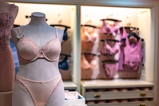 SINGAPORE - MAY 11, 2024: Interior of Victoria's Secret store, an American designer, manufacturer, and marketer of women's lingerie, womenswear, and beauty products