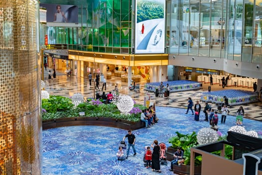 SINGAPORE - MAY 13, 2024: Interior of Changi Airport in Singapore