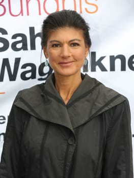 Sahra Wagenknecht (BSW) bei Wahlkampfveranstaltung vom Bündnis Sahra Wagenknecht in Magdeburg am 05.06.2024