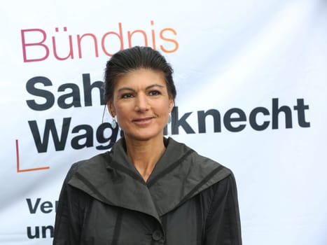 Sahra Wagenknecht (BSW) bei Wahlkampfveranstaltung vom Bündnis Sahra Wagenknecht in Magdeburg am 05.06.2024