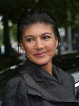 Sahra Wagenknecht (BSW) bei Wahlkampfveranstaltung vom Bündnis Sahra Wagenknecht in Magdeburg am 05.06.2024