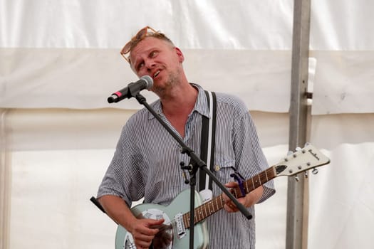 Austrian actor and singer Robert Stadlober performing his Tucholsky Program in Summer 2024 in Berlin