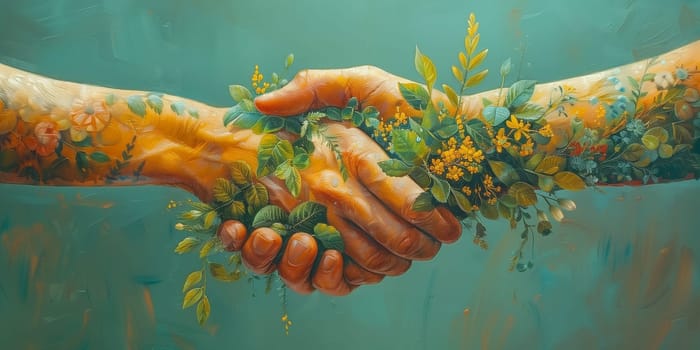 Volenteer and humanitarian help concept, charity and friendship, support teamwork, people reach their hand for a handshake