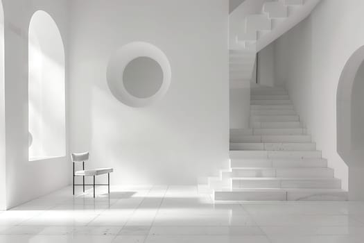 Minimalist geometric forms providing a clean and crisp look against white