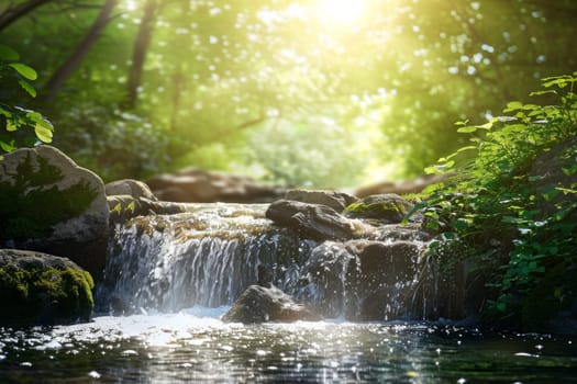 Relaxing nature sounds playing in the background, creating a calming atmosphere for stress relief