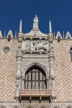 Loggia on the western facade of the Doge's Palace in Venice, Italy
